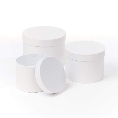 White Symphony Hat Box (Set of 3)