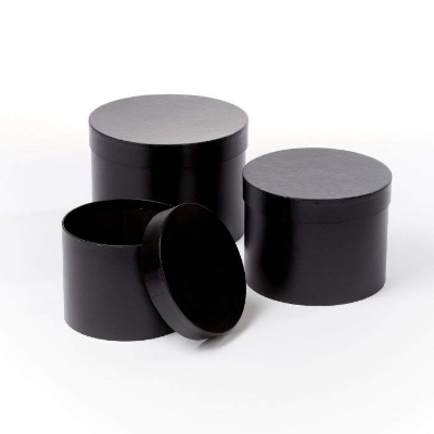 Black Symphony Hat Box (Set of 3)