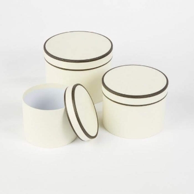 Cream Hat Boxes (3)