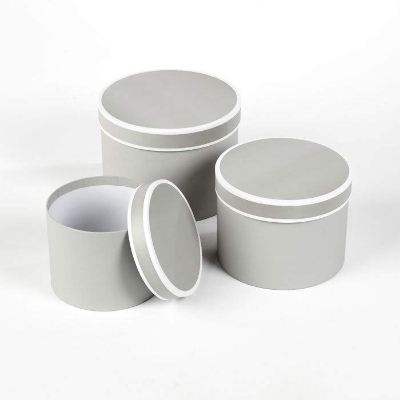 Grey Couture Round Hat Box (Set of 3)