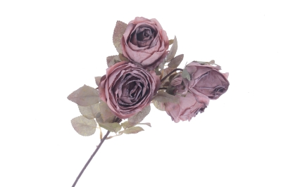 Dry Look  Rose Spray   Mauve (4 heads, 54cm long)