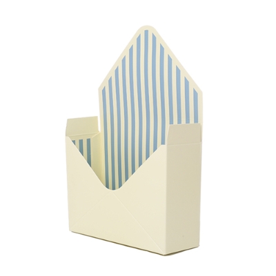 Envelope Box (Cream with Green Stripes)
