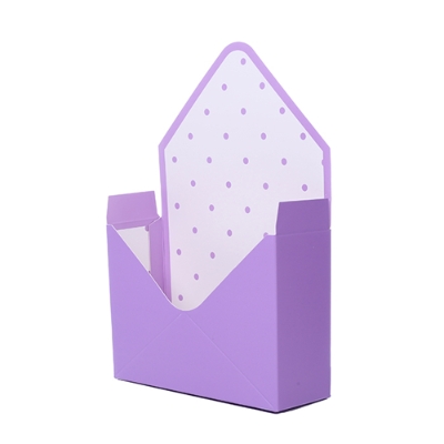 Envelope Box (Lilac with Lilac Dots) Pack of 10