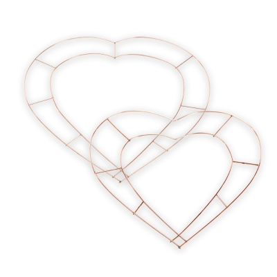 Open Heart Wire Frame 12inch  (Pack of 20)