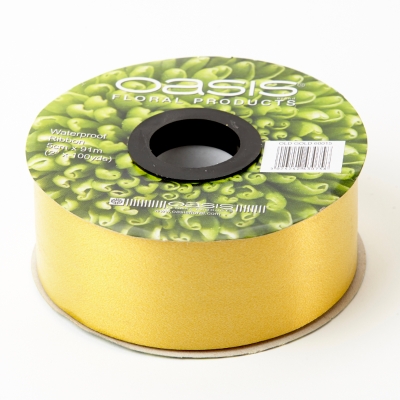 Poly Satin Ribbon (Old Gold)