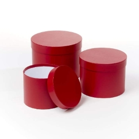 Red Symphony Hat Box (Set of 3)