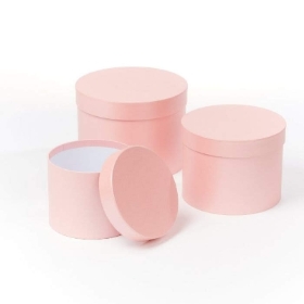 Pale Pink Symphony Hat Box (Set of 3)