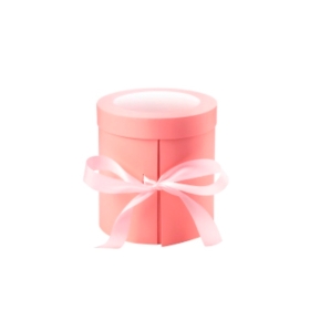ROUND SPLIT DOUBLE LAYER HAT GIFT XMAS BOX PINK