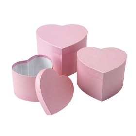 Symphony Heart Hat Box   Pink Sets of 3