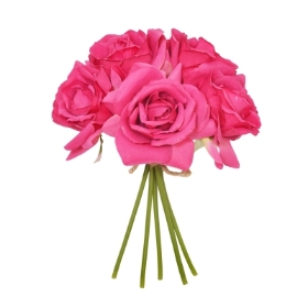 27CM BEAUTY OPEN ROSE X 5 POSY