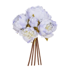 28CM BLUE PEONY X 5 POSY