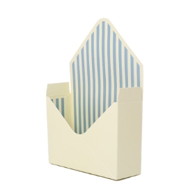 Envelope Box (Cream with Green Stripes)