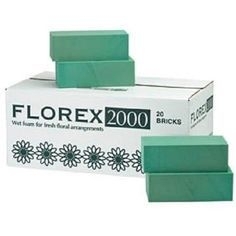 Florex Floral Wet Foam Brick Box of 20 (green)