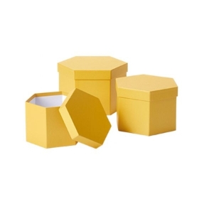 Hexagonal Hat Boxes   Honeycomb  Sets of 3