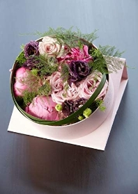 OASIS Alice Surprise Symphony Lined Florist Hat Box   Light Pink