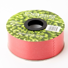 Poly Satin Ribbon (Brick Red)