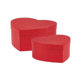 Ruby Heart Box (Lined) Set of 2
