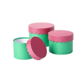 Scalloped Hat Box   Viva   Sets of 3