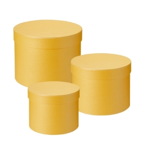 YELLOW SYMPHONY HAT BOX (SET OF 3)