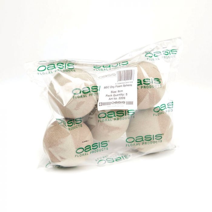 Oasis® SEC Dry Floral Foam Sphere 9cm Pack of 5