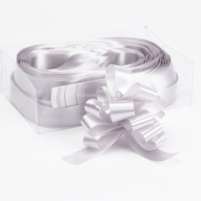 Pull Bow Silver Full Box 3 or 5cm