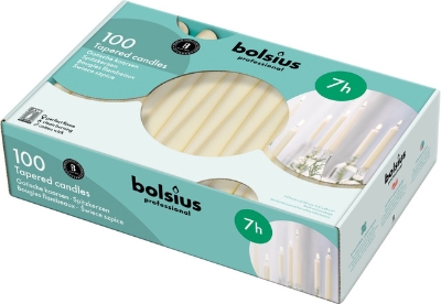 Bolsius Professional Tapered Candle 240 23   Ivory   Box of 100