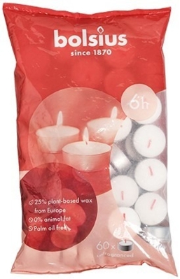 Bolsius Tea Lights Candle 6 hr Bag 60