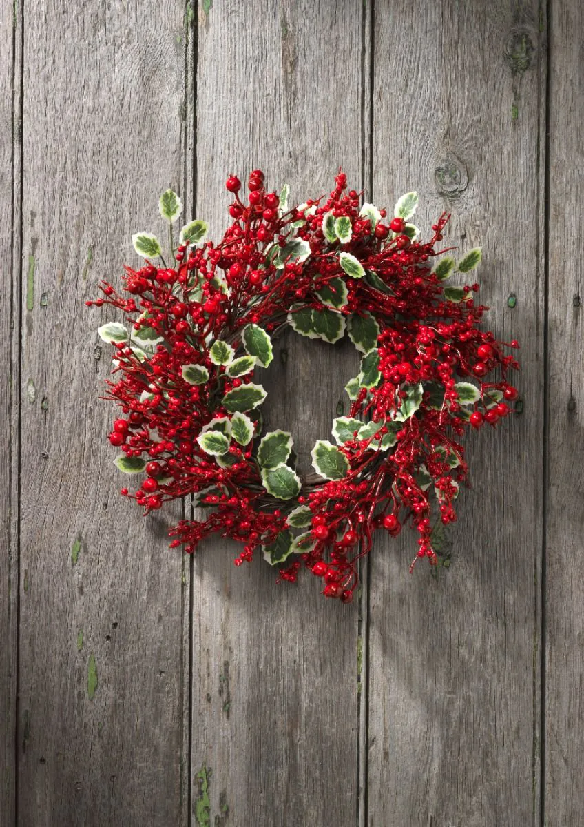 Christmas Eucalyptus and Berry Wreath   30cm