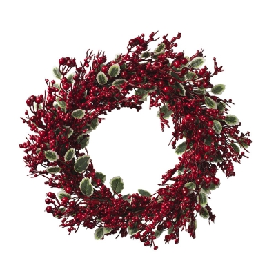 Christmas Holly and Berry Wreath   40cm