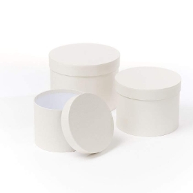 Cream Symphony Hat Box (Set of 3)