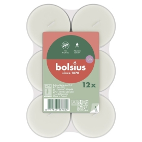 Bolsius Clear Cup Maxi Light   8hr   FlatPack   12   White