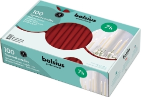 Bolsius Professional Tapered Candles 240 23mm box 100   Wine Red
