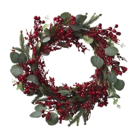 Christmas Eucalyptus and Berry Wreath   40cm